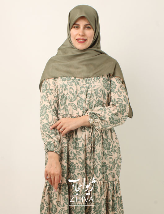 پيراهن ساحلی سه طبقه چين فلور كد 7