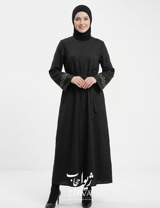مانتو عبایی برگی ملیله دوزی