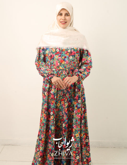 پيراهن ساحلی كلوش فلور