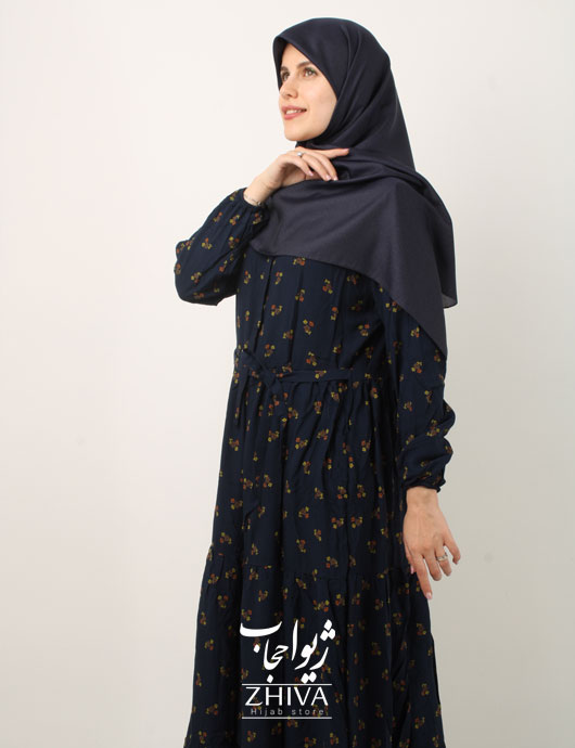 پيراهن ساحلی سه طبقه چين نخی