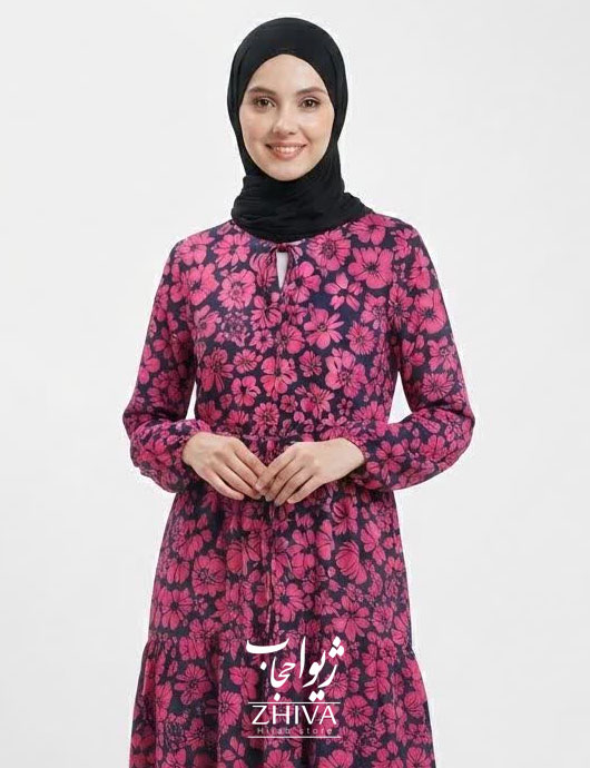 پيراهن ساحلی سه طبقه چين فلور كد 16