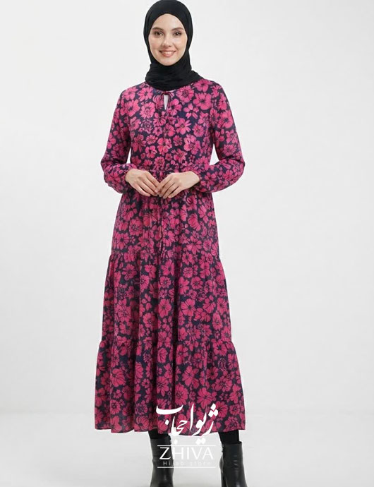 پيراهن ساحلی سه طبقه چين فلور