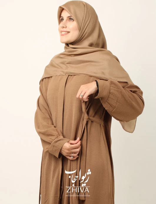 مانتو ابروبادی دكمه مخفی نسكافه ای كد6