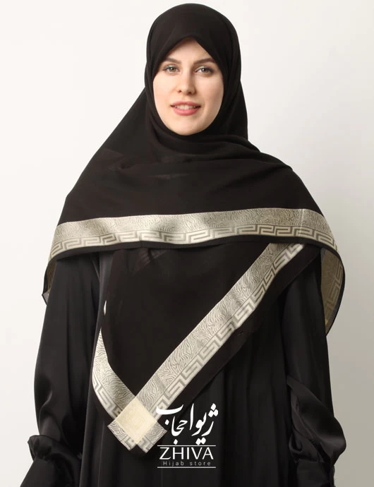 روسری حرير ترك حاشيه دار قواره 120 كد 1