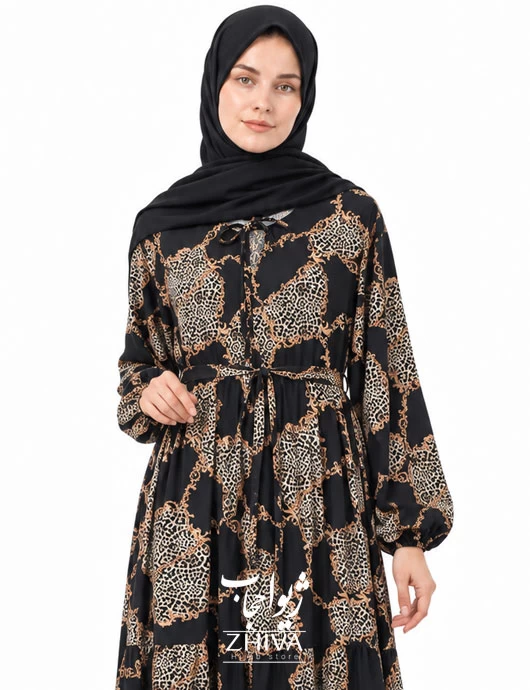 پيراهن ساحلی سه طبقه چين فلور كد27