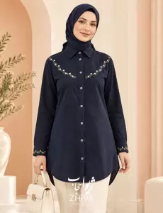 شوميز  كتان گلدوزی
